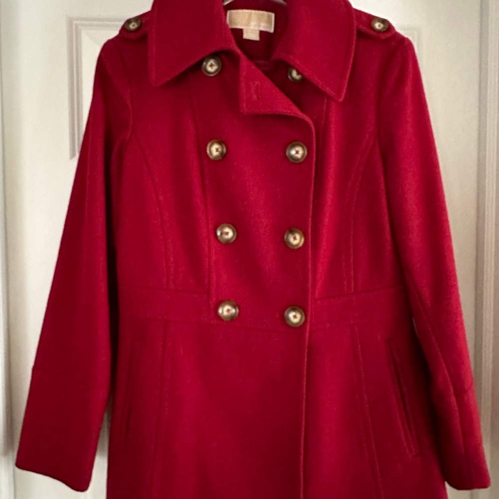 Michael Kors Pea Coat Burgundy